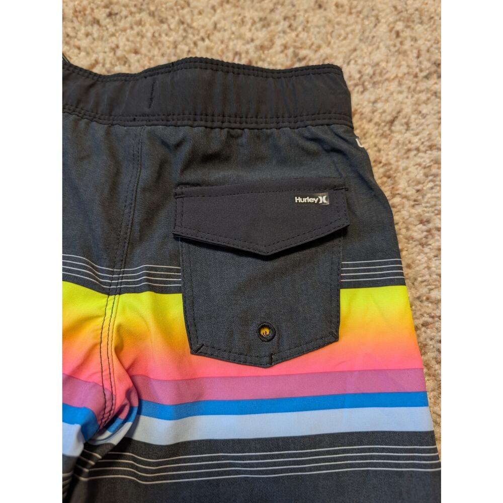 HURLEY BOYS Toddler swim suit/board shorts; NWT; Colorful stripes, 4T; UPF 50 - Picture 11 of 11